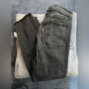Gap Ladies Cheeky Straight Black Ankle Denim, Size 0/25 Regular